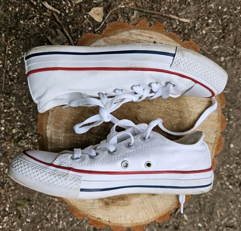 Converse All Star White Canvas Sneakers Shoes Womens Size 5